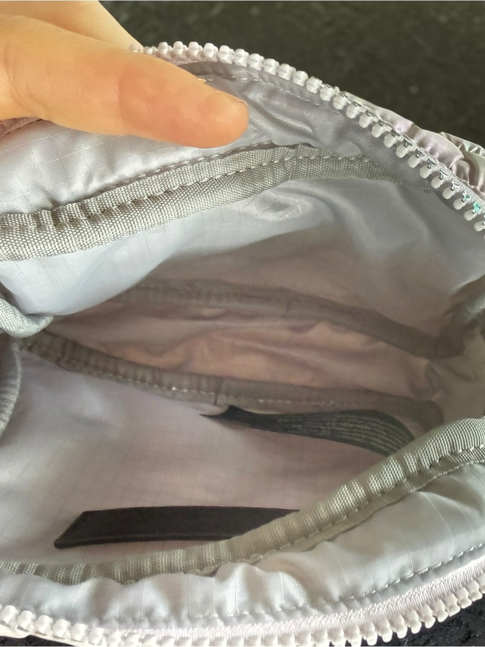 FP Movement by Free People Iridescent Quilted Cosmetic Pouch - Light Lavender - Picture 2 of 3